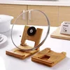 1 Pcs Multifunctional Bamboo Lid Bracket Environmentally Friendly Bamboo Pot Holder Lid Holder Kitchen Utensil Rack Accessories 2