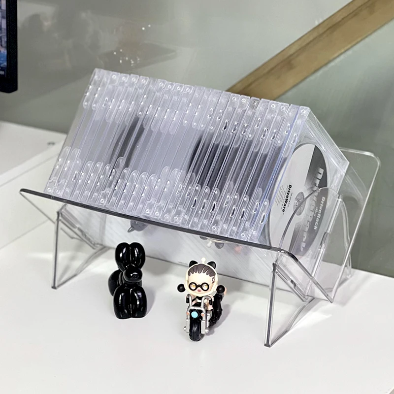 Capacità Di Archiviazione Cd Organizer Rack Disc Stand Organizer Luxury Portable Rails Cd Rack Minicqual Porta Dvd Display Decoration