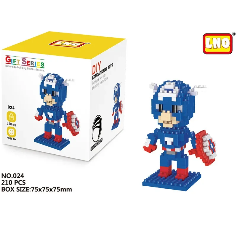 Disney Building Blocks Toy DIY Building Blocks Avengers Micro Diamond Small Particles Assembled Iron Man Spider building blocks