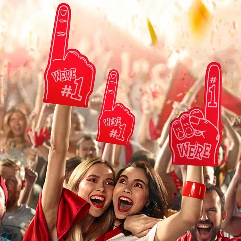 Finger Foams Sports Cheerleading Party Hand Props 1 Noise Makers Props Giant Hands Sports Favors Cheering Palm Party Foam Finger Props