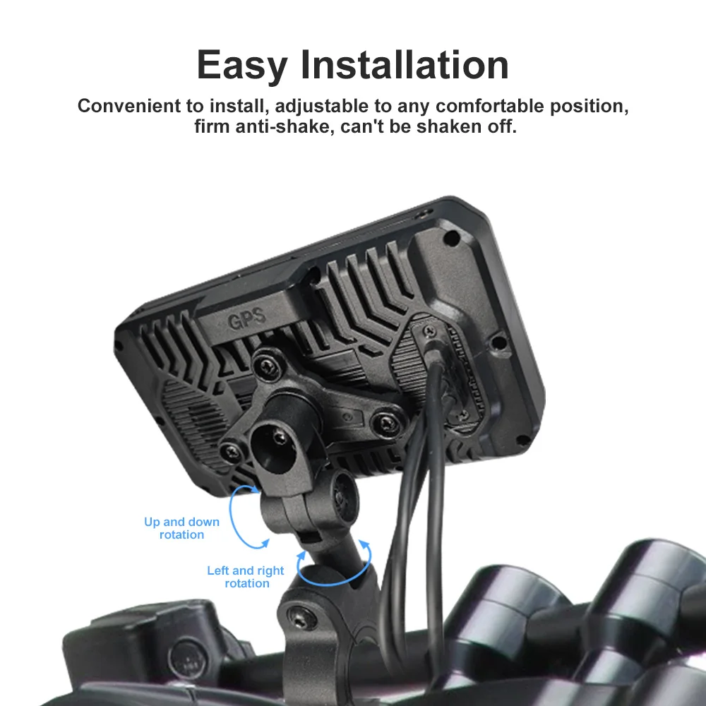 SUNWAYI Portable Motorcycle DVR Dual camera 1080P Touchscreen BT GPS Navigation Motorcycle GPS Wireless Carplay/Android Auto