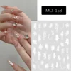 1 Sheet 5D Flowers Nail Stickers Embossed Decals Simple Acrylic Carve White Petal French Nail Art DIY Manicure Decoration 3