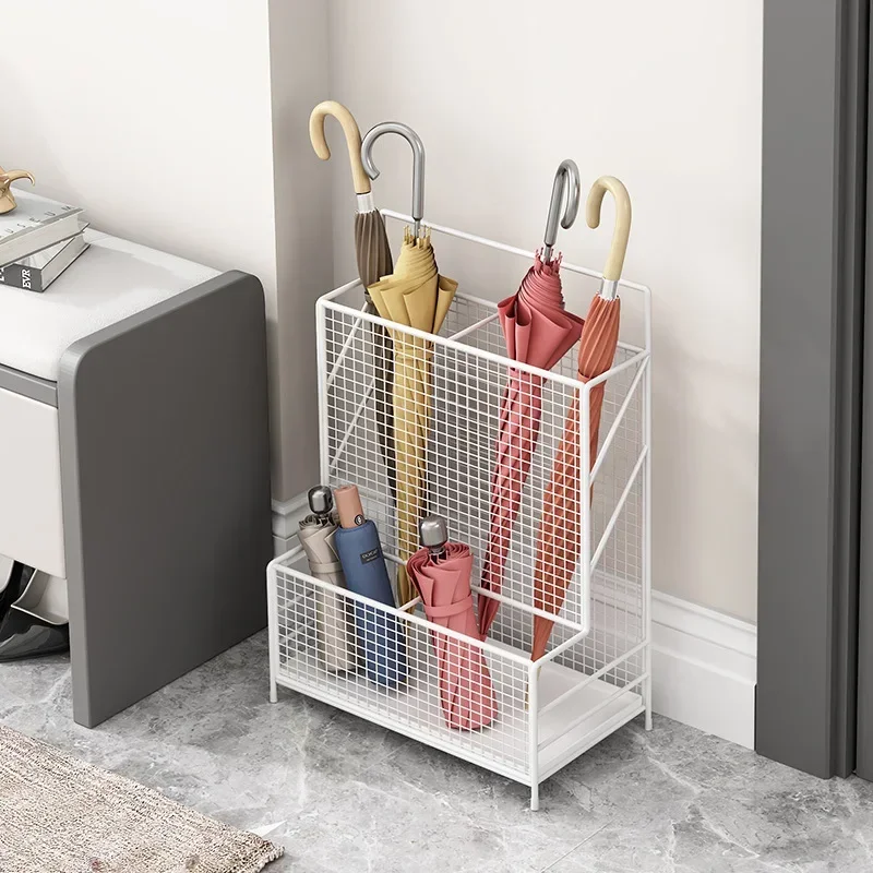 2In1 Umbrella Storage Stand Free Standing Entrance Lobby Drain Holder Large Capacity Umbrella Organizer With Removable Drip Tray