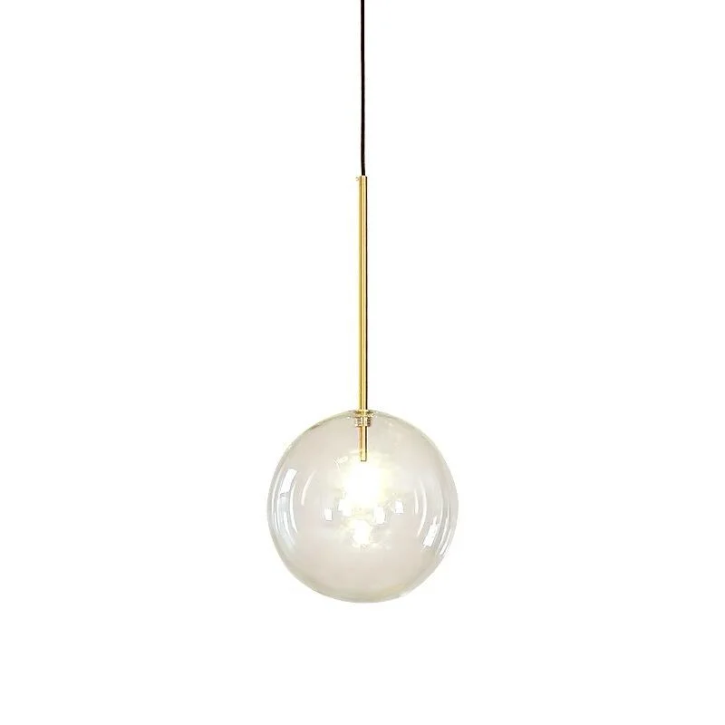 

Nordic Creative Restaurant Chandelier Simple Bar Cafe Loft Bedroom Decorative Lamps Modern Transparent Glass Chandelier