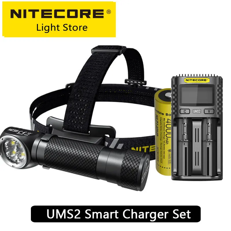 

Original Nitecore HC35 2700 LMs USB Rechargeable Flashlight L-shpe Headlamp Metal Magnetic Headlight Searchlight 4000mAh Battery