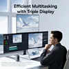 Baseus USB C Hub to DP 4K@60Hz HDMI DisplayPort 11-IN-1 Docking Station Triple Display RJ45 PD 100W For Window Mac USB 3.1 HUB 4