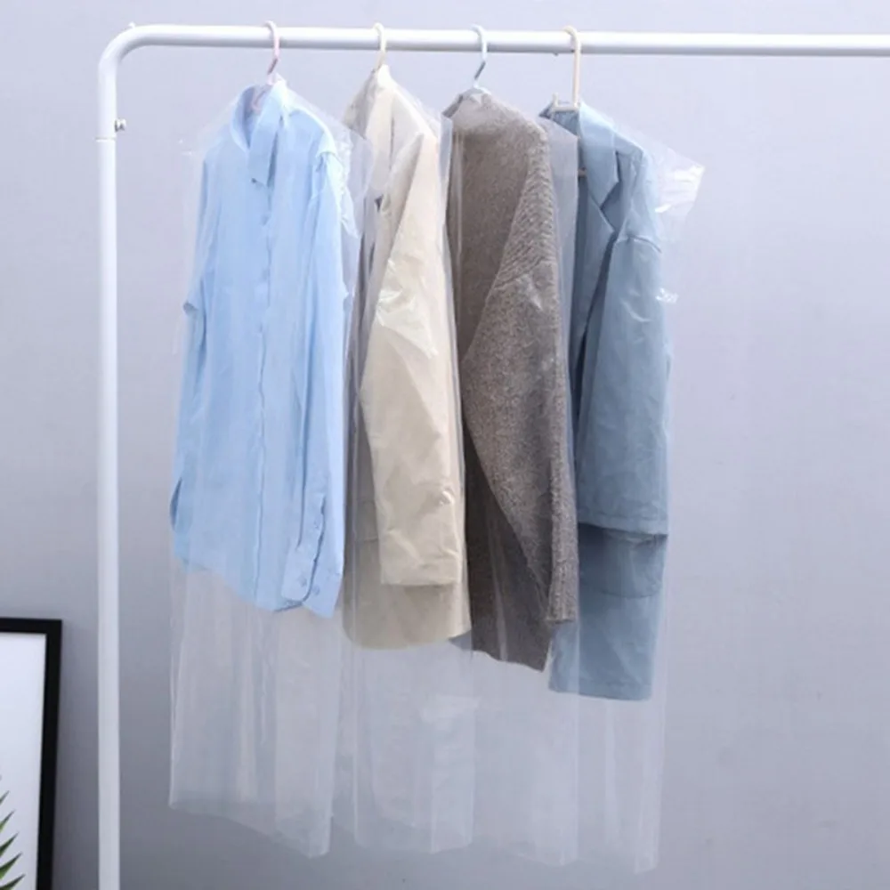 10Pcs Clothes Dust Cover Clear Garment Bag Garment Covers Waterproof Garment Bags Wardrobe Hanging Clothing Coat Dust Cover 3