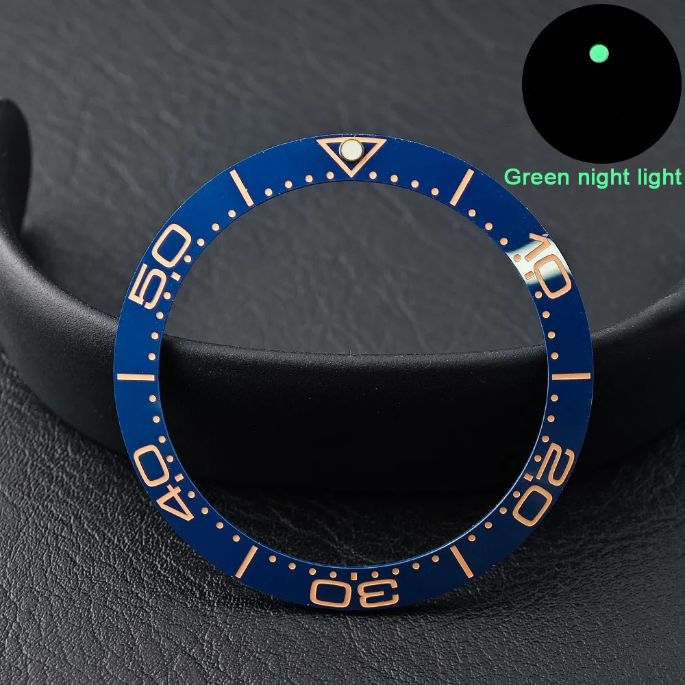 Men's Watch Replacement Bezel Insert with Tilted Ceramic and Carbon Fiber Texture