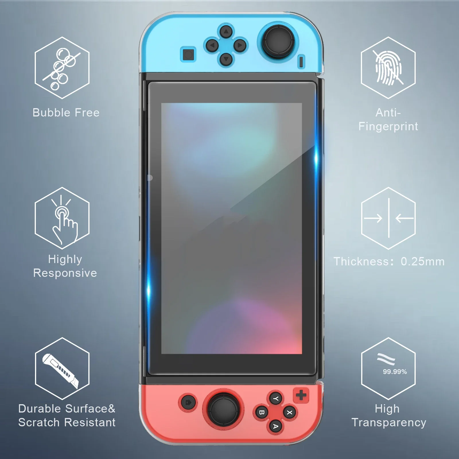 8/4PCS Tempered Glass Screen Protector for Nintendo Switch Switch OLED Hard Protector Film Game Console