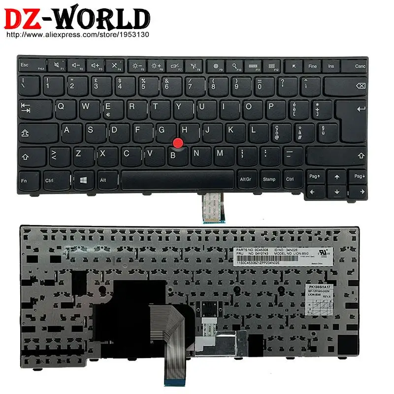Teclado Italiano do Luminoso para Lenovo Thinkpad T460 T440 s p T450s T450 E431 E440 L440 L450 L460 L470 04y2743 04y0841 01ax327 - Imagem 3