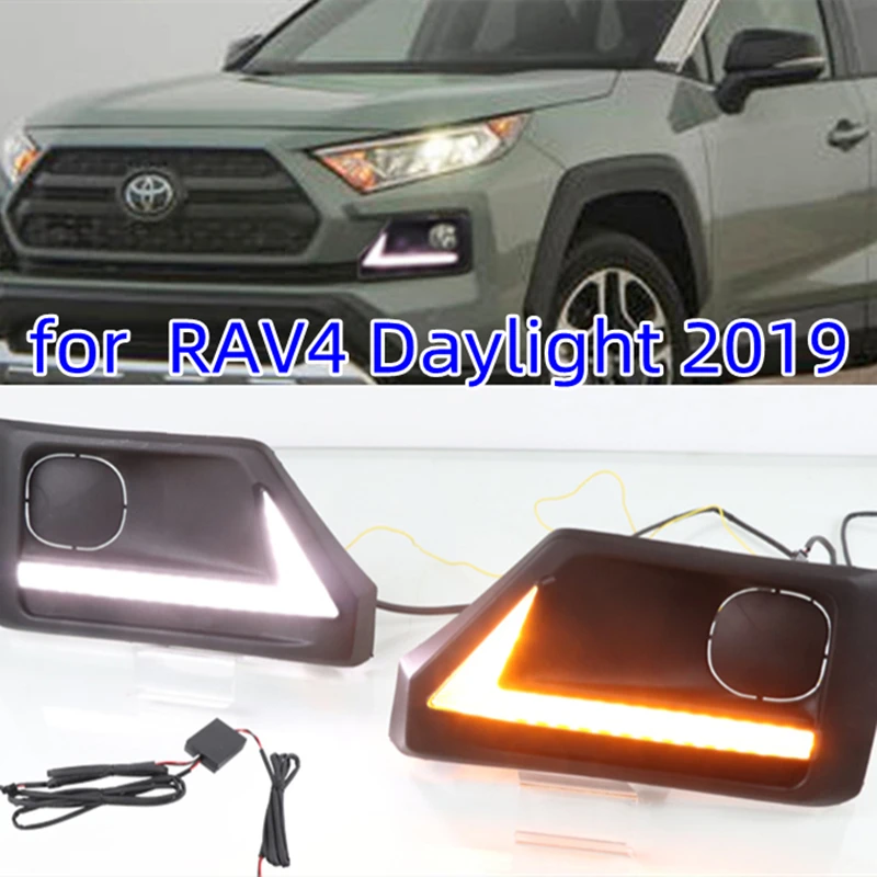 

Car LED DRL Day Light for Toyota RAV4 Adventure 2019 12V Daytime Running Light Fog Lamp Drl