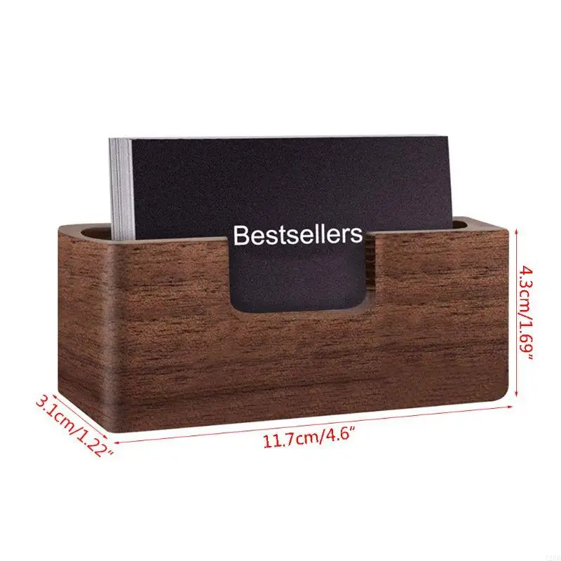 12PB Retro Business Card Holder Display Stand Office Desktop Large Capacity