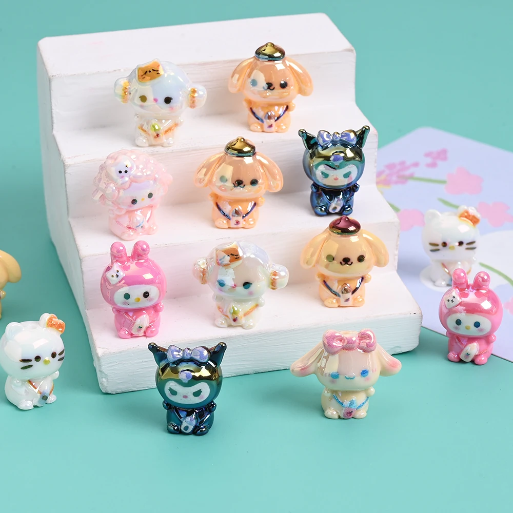 10Pcs Sanrio Resin Focus Bead Baby Teether Bead For Making Teething Chew Toys DIY Pacifier Chain Clips Jewelry Accessories
