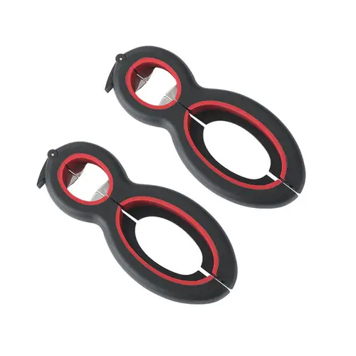 6 In 1 Bottle Opener Multifunctional Screw Cap Jar Can Openers Lid Grip Opener Home Camping Safety Can Opener Kitchen Gadgets - Image 8