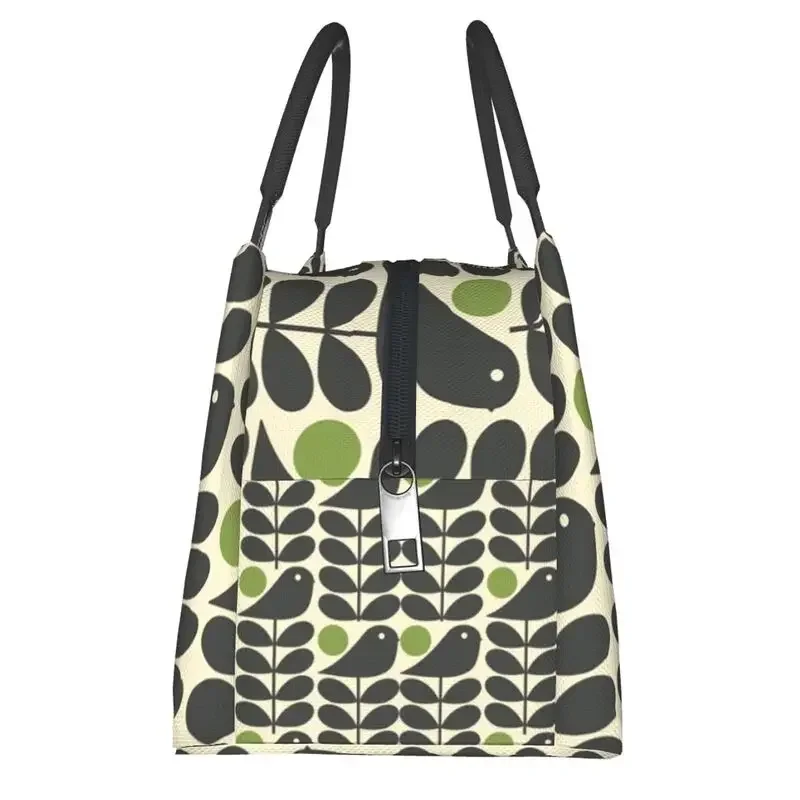 Orla Kiely 멀티스템 조류 단열 도시락 가방, 야외 피크닉 스칸디나비아 꽃, 방수 쿨러, 여성용 보온 박스