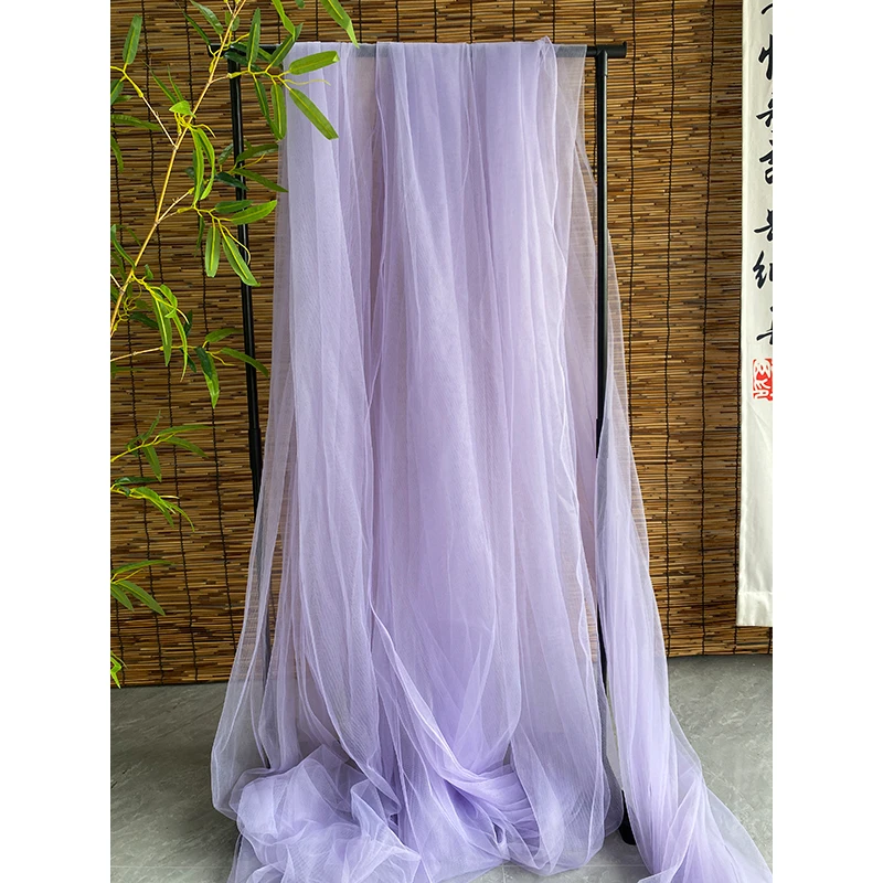 Elegant Purple and Pink Soft Tulle Fabric for Weddings and Celebrations