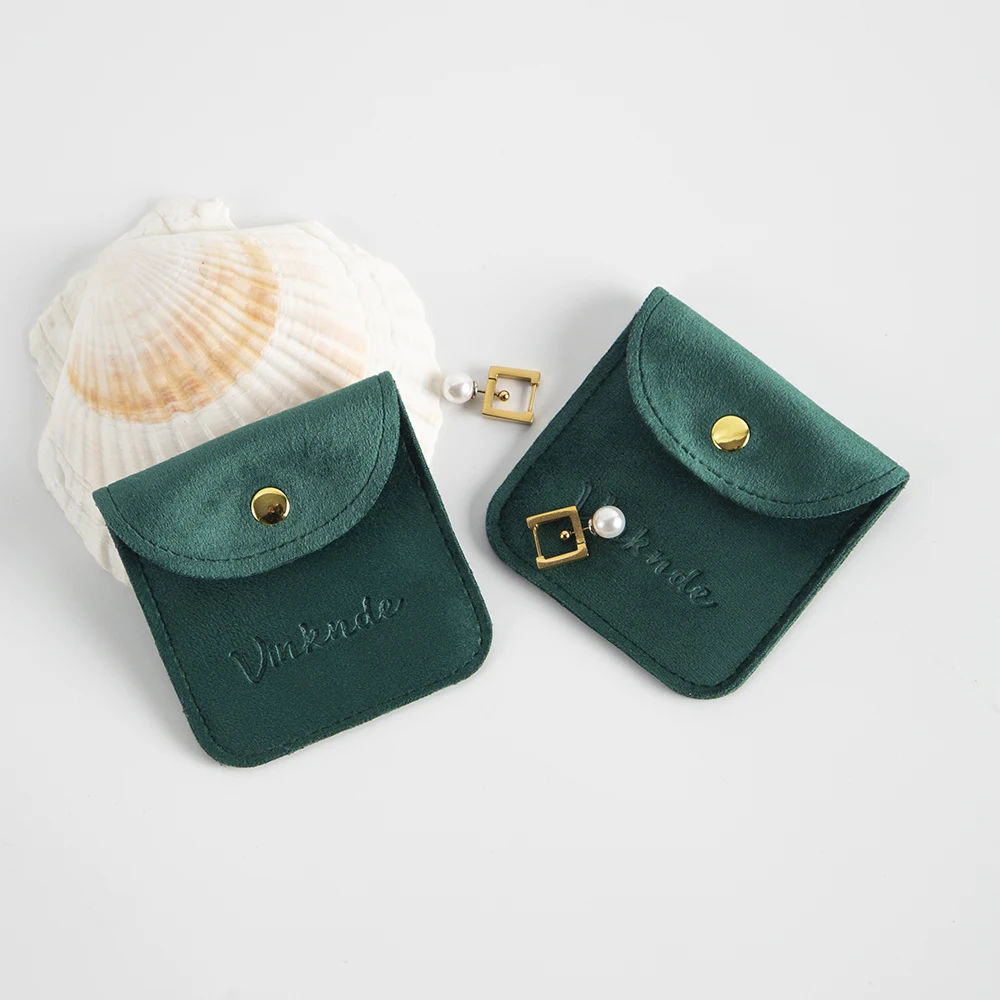 50Pcs/Lot  Jewellery Pouch Packaging Bag Soft Velvet Gift Rings Earrings Bracelet Necklace Storage Button Velvet Bag Custom Logo