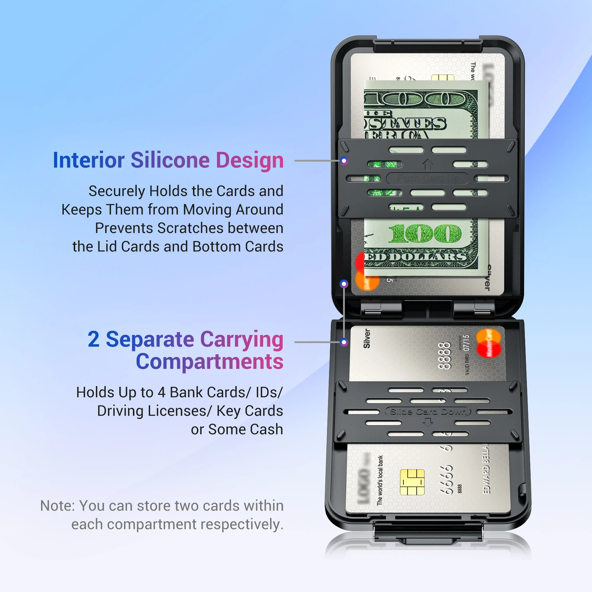 iPhone 16 15 14 Pro/ Pro Max/ 13 Pro Max/ 13 12 Pro MagSafe 지갑용 RFID 차단 기능이  있는 자기 지갑 및 카드 홀더-Freehip.co.kr