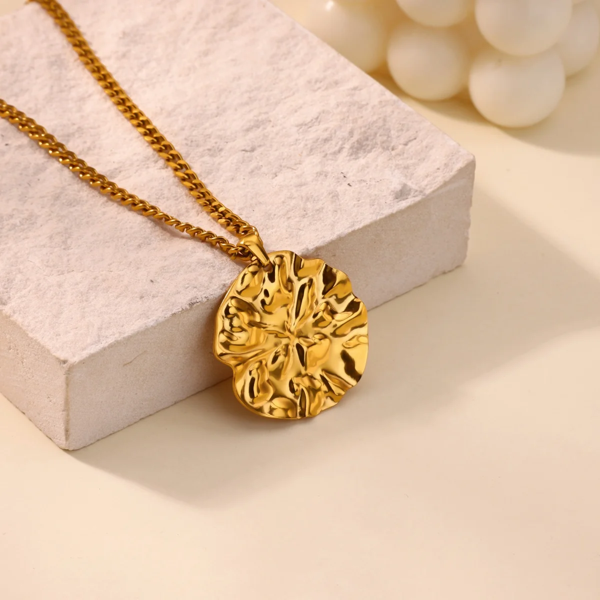 Stainless Steel Necklace Women Gold Plated