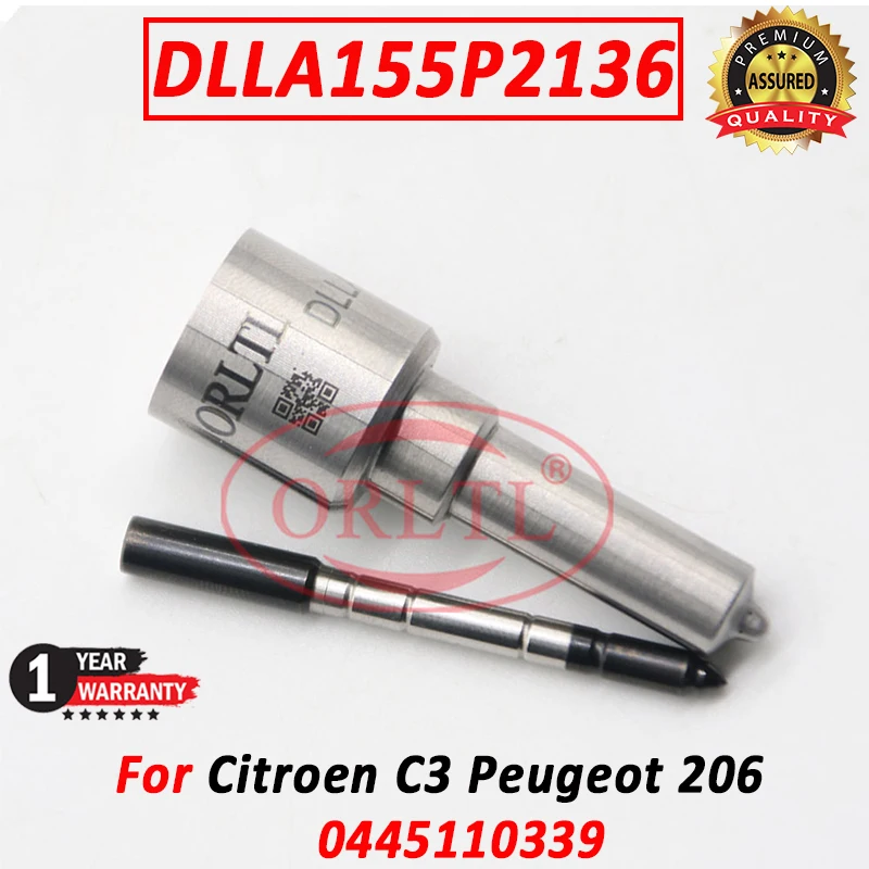 

Форсунка дизельного инжектора для Citroen C3 DLLA155P2136 DLLA 155 P 2136 для Peugeot 206 207 208 / 0445110339