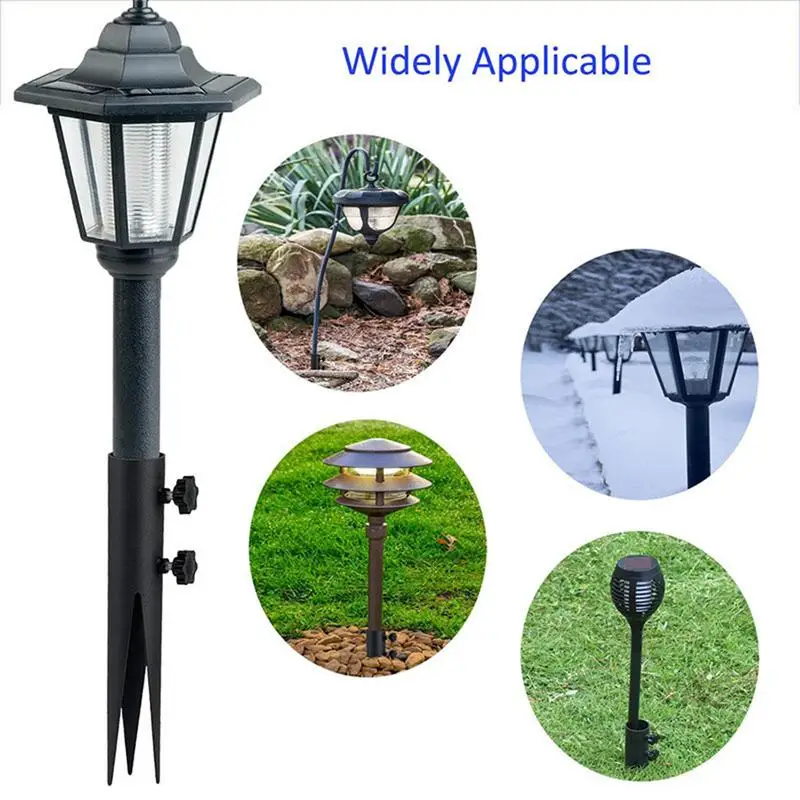 Metal Ground Spike Replacement Stakes Sturdy Outdoor Light and Garden Stakes Long Lasting Metal Torch Stake for Patio Lights