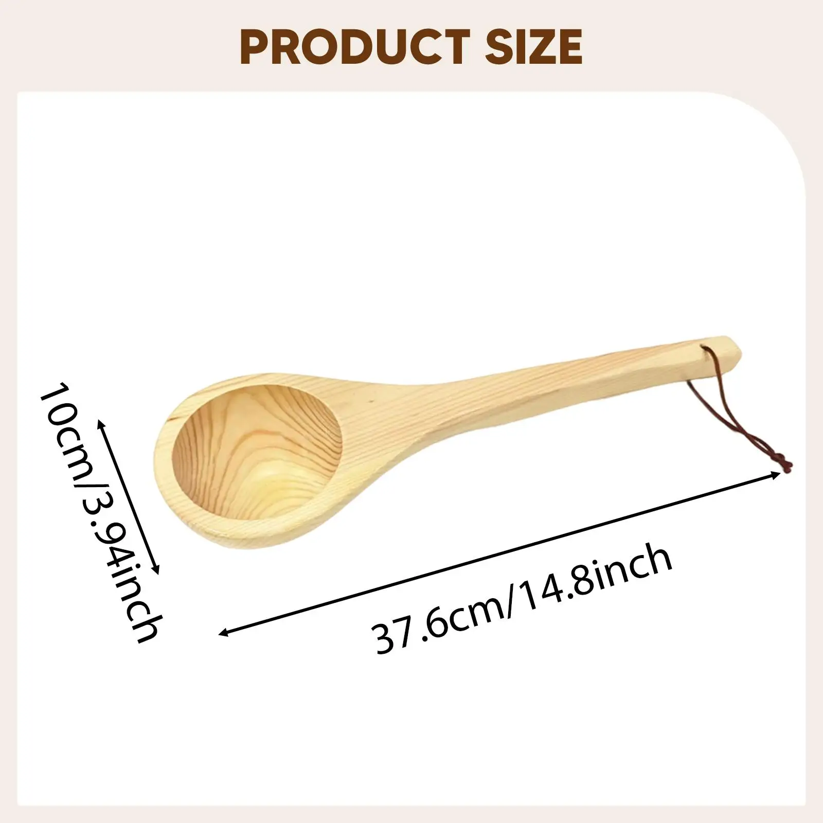 사우나룸 스푼 스프루스 소재 실용적인 목욕용 스쿱 가정용 스팀룸을 위한 인체공학적 손잡이