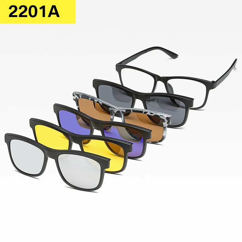 6 In 1 Magnetic Suction Frame TR Lens Holder Interchangeable For Men And Women, Sunshade Polarized Set, Sunglasses 4