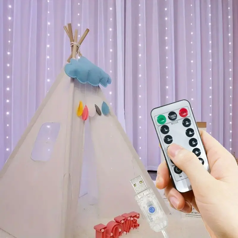 thumbnail image 1 of Guirnalda de luces de Halloween para exteriores, guirnalda de luces de hadas para jardín, 8 modos, USB, decoración para bodas, fiestas de Navidad y vacaciones, 1 of 5