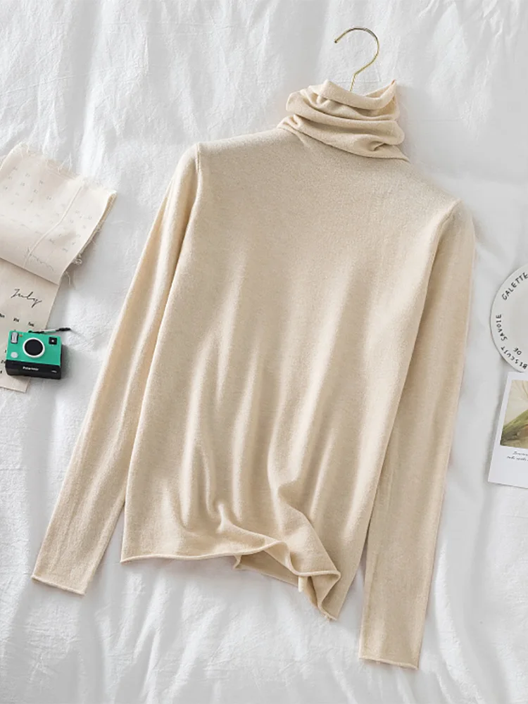 Turtleneck Women Sweaters 2025 Autumn Winter Sweater Knitted Pullover Long Sleeve Woman Sweaters Tops Soft Jumper Pull Femme 5
