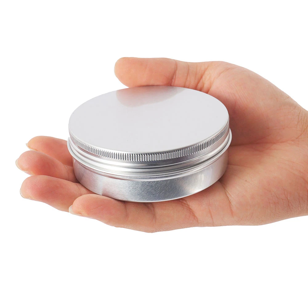 Aluminum Tin Jar Mini Portable Aluminum Container Box 10Pcs 50/100ML storage jar for Cream Balm Candle Cosmetic Multi-functional Storage