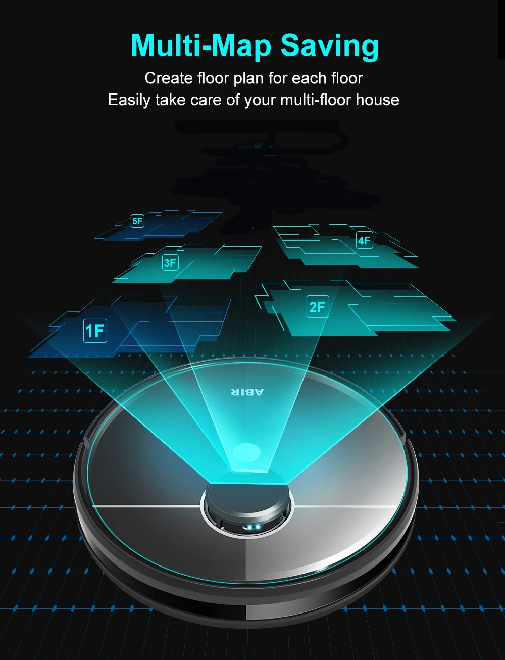 Robot Vacuum Cleaner ABIR R30 with Autoempty Dock, 6500PA Suction