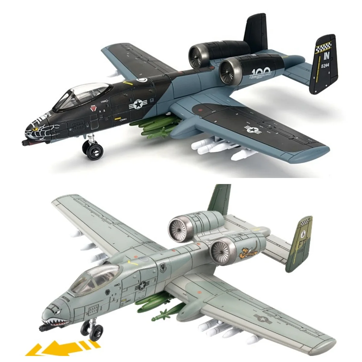 1:72 UNS A-10 Thunderbolt II Unterstützung Angriff Flugzeug Modell Kreative Militär Serie Bausteine Spielzeug Für Jungen Weihnachten Geschenke