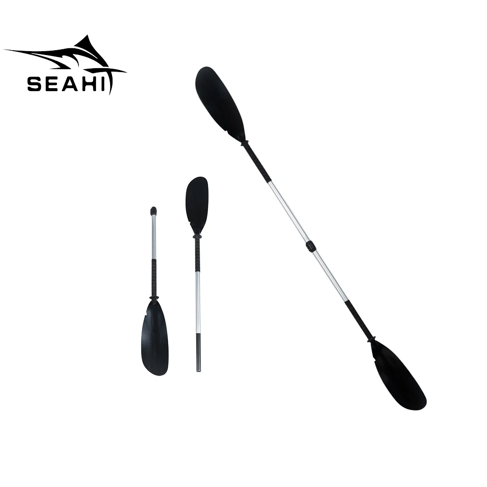 New Kayak Paddle Black Barbed type ABS Double Paddles Matte Aluminum Rod Kayak Surfboard  Accessories Rowing Tools Boat Oars plastic welding rods plastic repairs welding rods 2 5mm black modified pe for tpo teo pp bumper kayak toy repairs