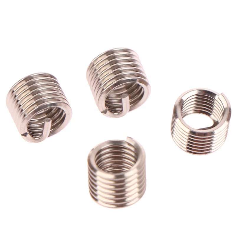 304 Stainless Steel Wire Thread Insert M6 X 1.0 1.5D 50pcs/set Insert Helicoil Wire Thread Repair wire thread insert repair kit thread repair kit thread repair tool