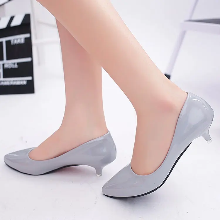 3 Cm Low Heel High Heels Stiletto Wild Women's Shoes Simple Comfort Work Shoes Shallow Mouth Pointed Single Shoes Fashion Pumps 4