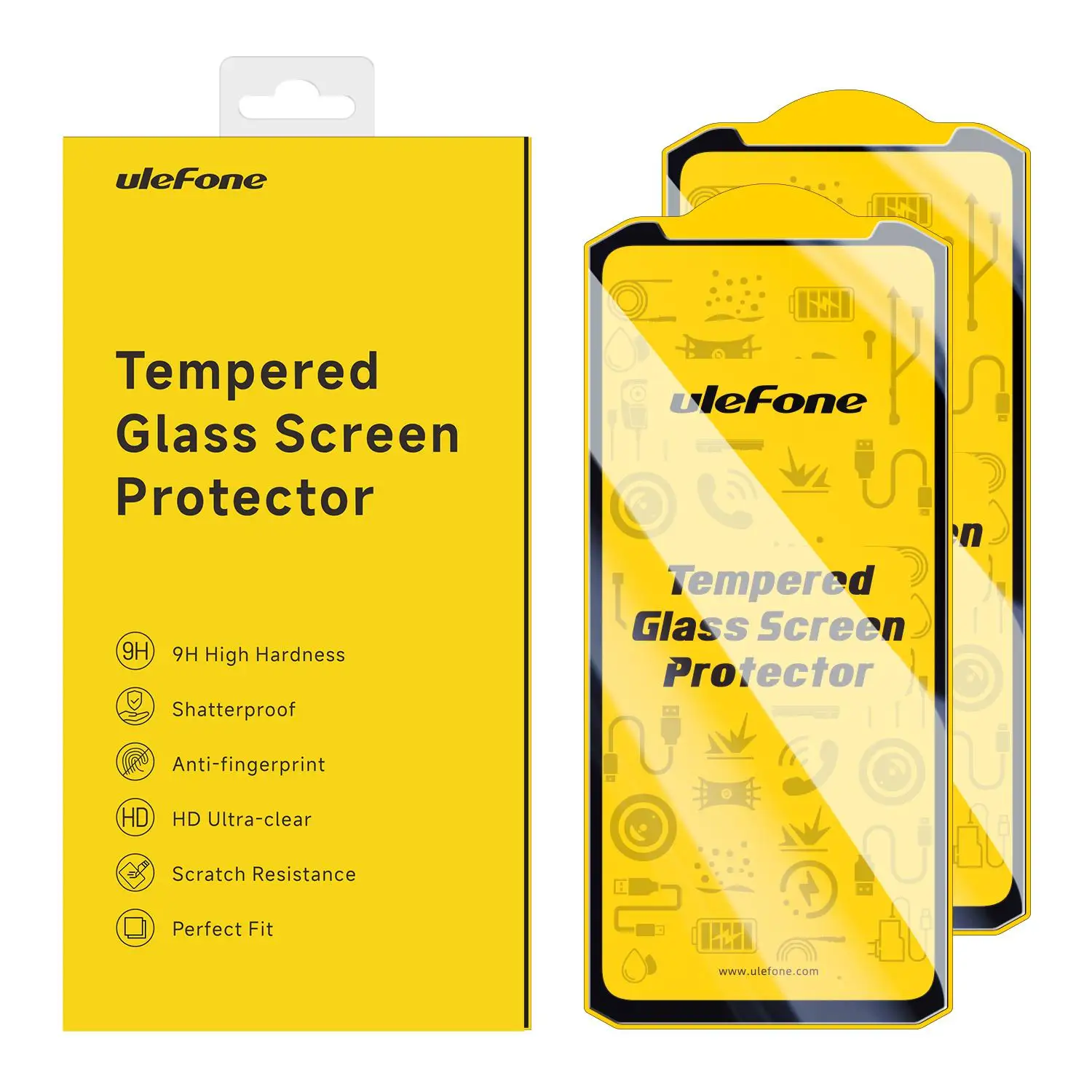 2pcs Pack Ulefone 9H HD Anti Fingerprint Tempered Glass Screen Protector For Ulefone Armor 27T Pro For Ulefone Armor other ModeL