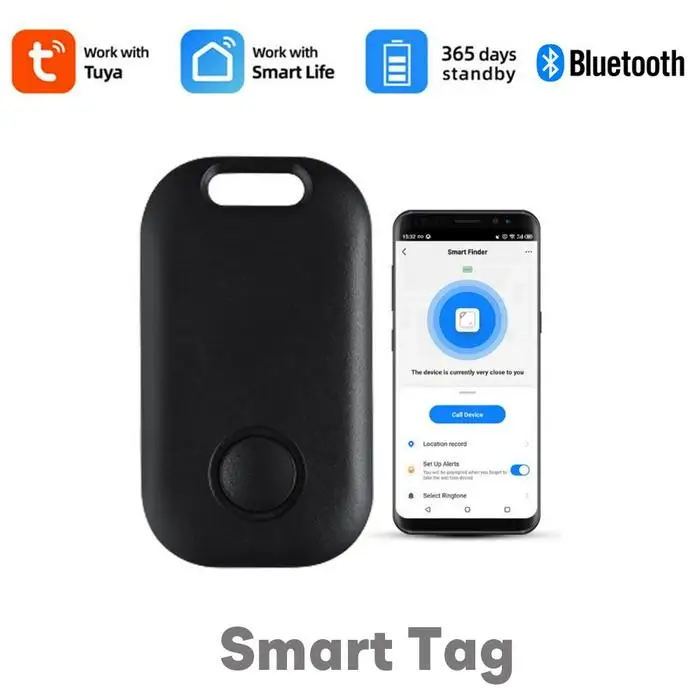 Tuya Mini Smart Tag GPS Anti Lost Alarm Wireless Bluetooth compatible Tracker Phone 2 way Search