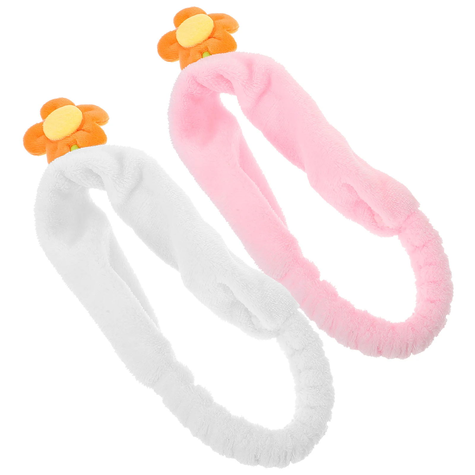 2 Pcs Sun Bouquet Headband Cute for Women Makeup Girl Headbands Spa Womens Bulk The Flowers Hair