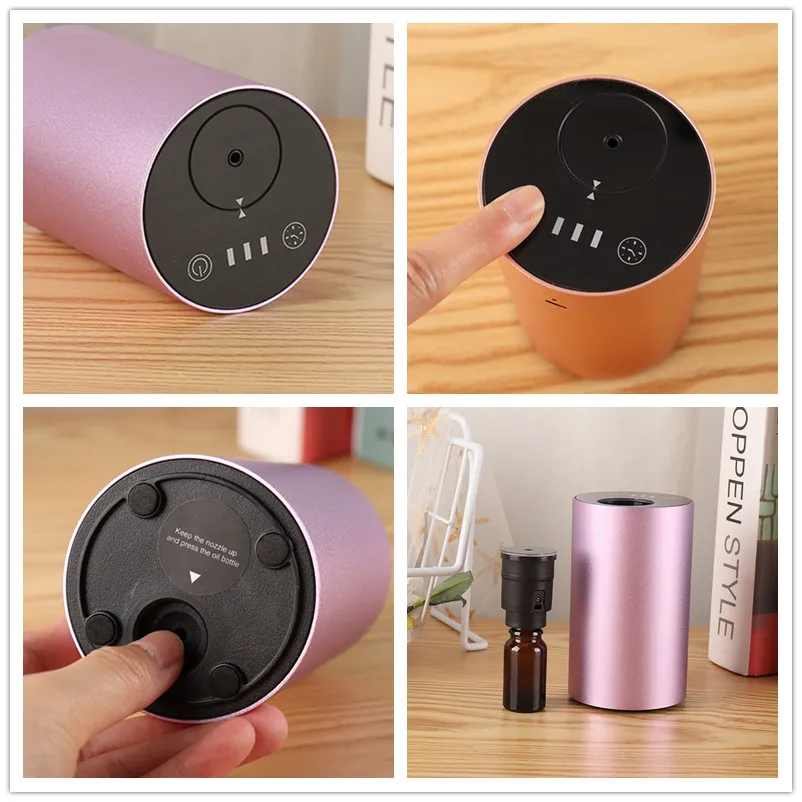 Waterless Aroma Electric scent Diffuser Nebulizer Car Fragrance chargeable Aromatherapy diffuser Essential oils vaporizer 2