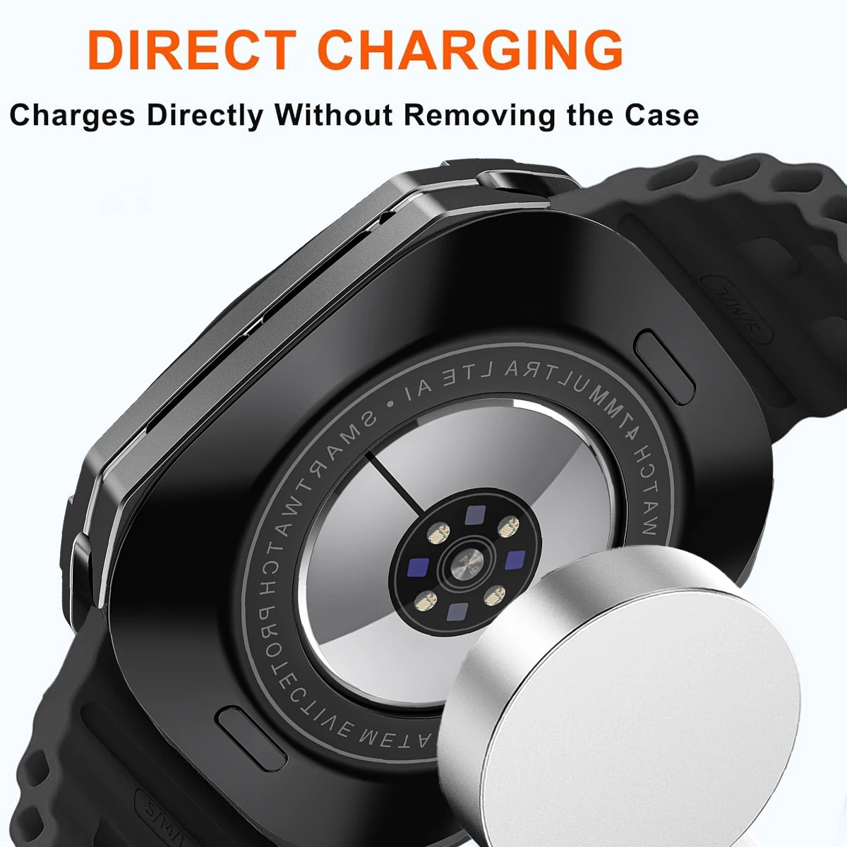 Luxury Aluminum Watch Case with Metal Cover and Screen Protector