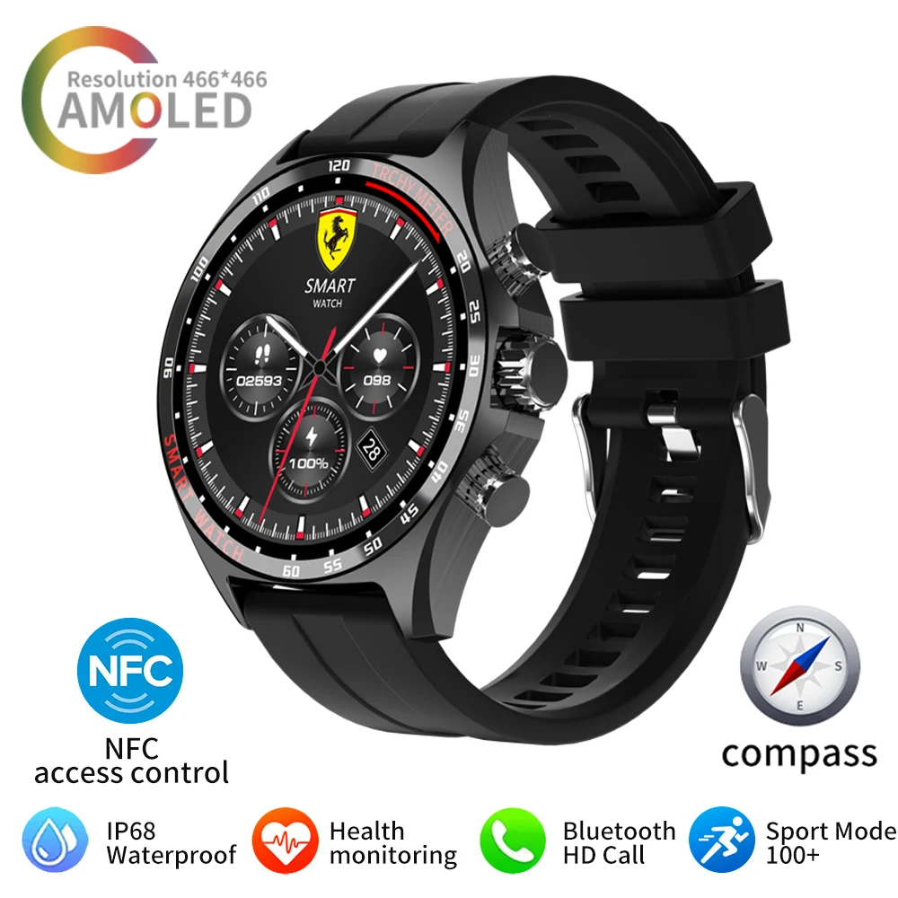 SK27 New Men Bluetooth Call Smart Watch NFC Waterproof Fitness