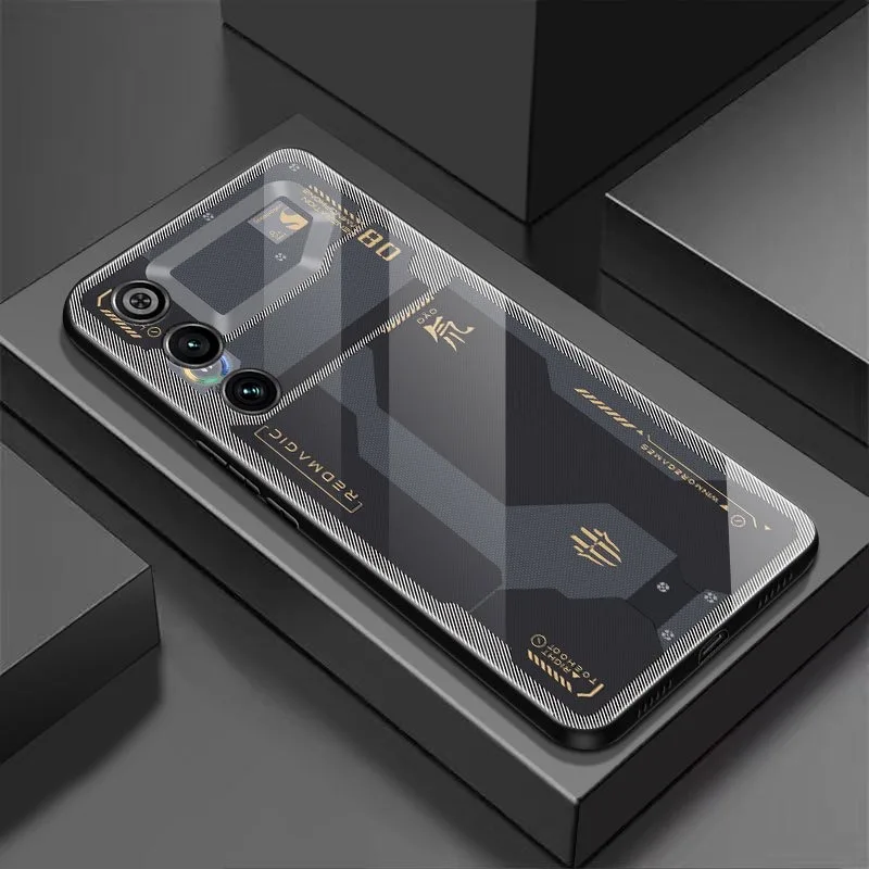 Premium Anti-Shock Tempered Glass Back Cover with Hard Case Protection