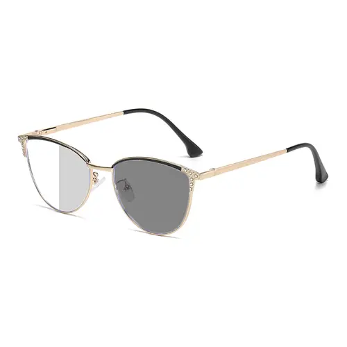 New Trend Cat Eye Photochromic Glasses Fashionable Diamond Cut Myopia Glasses Women Men Luxury Color Changing Eyewear 0-1.0-4.0 - Image 5