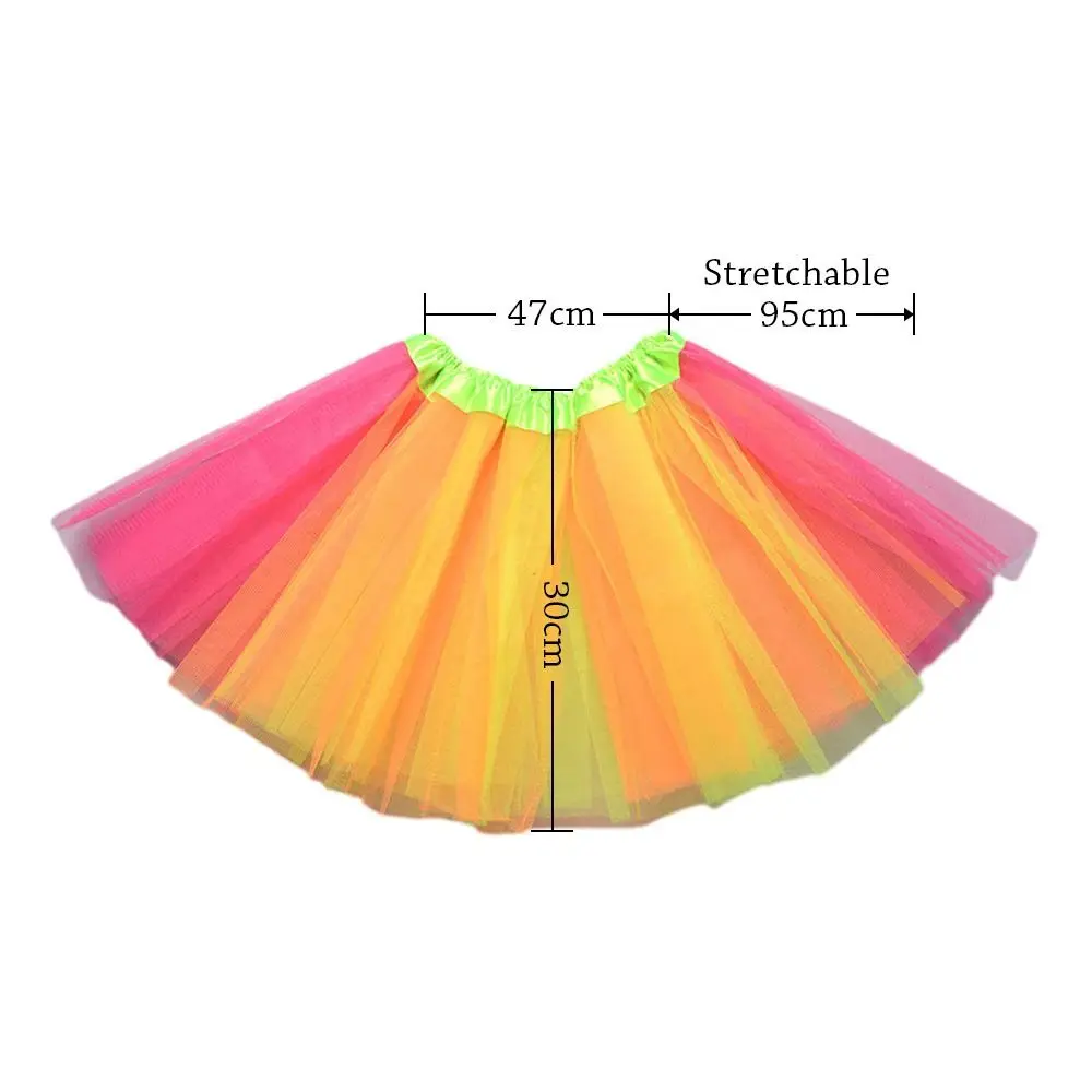 Colorful Tulle Tutu Skirt for Kids Dance and Party