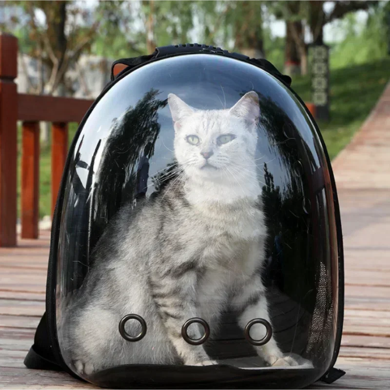 Portable Transparent Space Capsules Breathable Cat Backpacks Pet Carrier Bags