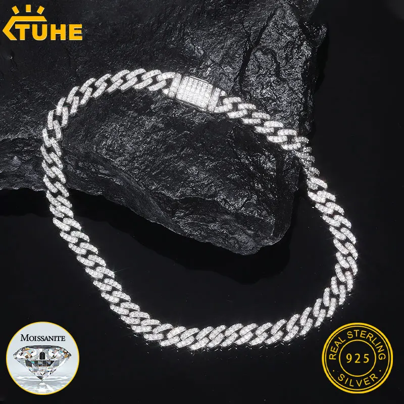 6mm High Quality Unisex 925 Silver Cuban Chain Necklace For Men Hip Hop Jewelry