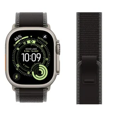 Trail Loop Nylon Strap for Apple Watch - Durable Hook - and - Loop Closure Bracelet (Titanium Charcoal)