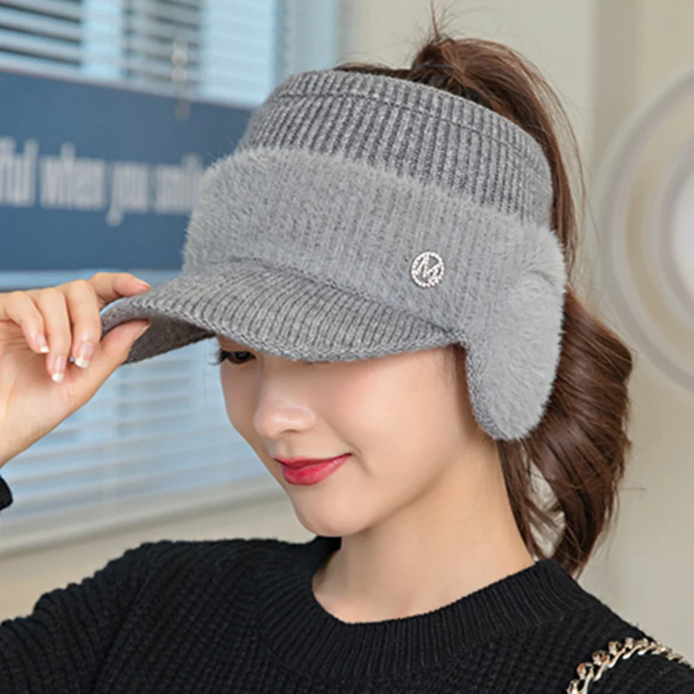New Women Winter Hat  Fashion Streetwear Decorate Beanie Hat For Women Casual Knitted Warm Cap