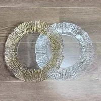 13inch Clear Service Trays Home Dinner Charger Hotel Wedding Banquet Decorative Plates Cushion Plate Table Decor 100PCS 1