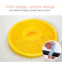 Foldable Toys Storage Hanging Basket Four-grid Visible Cylindrical Storage Hanging Bag Clothes Underwear Socks Drying Basket 5